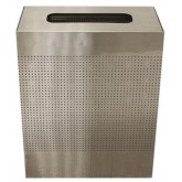 WITT Celestial Series Perforated Rectangular Waste Receptacle - 40 gallon, Stainless Steel